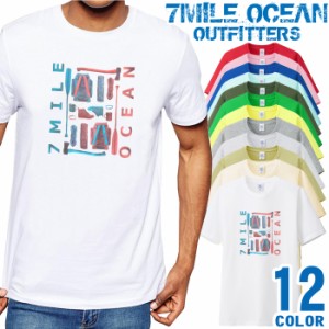 メンズ Tシャツ 半袖 プリント アメカジ 大きいサイズ 7MILE OCEAN アウトドア