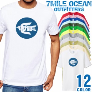 メンズ Tシャツ 半袖 プリント アメカジ 大きいサイズ 7MILE OCEAN ロゴ ワンポイント