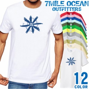 メンズ Tシャツ 半袖 プリント アメカジ 大きいサイズ 7MILE OCEAN ルアー 釣り