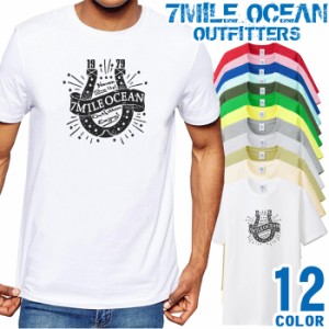 メンズ Tシャツ 半袖 プリント アメカジ 大きいサイズ 7MILE OCEAN ロゴ ワンポイント