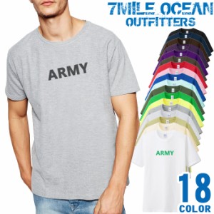 メンズ Tシャツ 半袖 プリント アメカジ 大きいサイズ 7MILE OCEAN ARMY