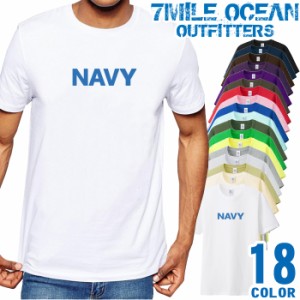 メンズ Tシャツ 半袖 プリント アメカジ 大きいサイズ 7MILE OCEAN NAVY