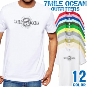 メンズ Tシャツ 半袖 プリント アメカジ 大きいサイズ 7MILE OCEAN バイク