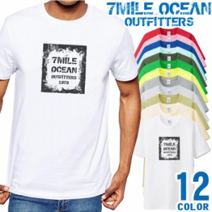 メンズ Tシャツ 半袖 プリント アメカジ 大きいサイズ 7MILE OCEAN ロゴ ワンポイント