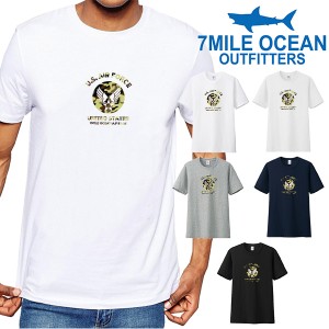 メンズ Tシャツ 半袖 プリント 大きいサイズ 7MILE OCEAN 迷彩