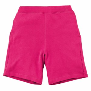 キッズ ジュニア 子供服 ハーフパンツ スウェット スエット 8.4オンス 無地 フラミンゴピンク 130cm サイズ 220-MHP