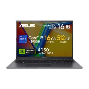 【新品】ASUS エイスース ノートパソコン Vivobook 16X K3605VU-N1027W SSD：512GB インディーブラック