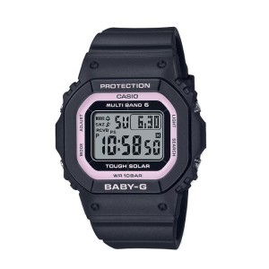 【新品】CASIO カシオ 腕時計 BABY-G ベビーG 電波ソーラー スクエア BGD-5650-1BJF 黒 ピンク