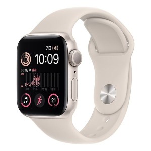 【安心！当社1ヶ月保証付き】【整備済品】Apple Watch SE 第2世代 GPSモデル 40mm MNJP3J/A スターライトアルミニウムケースとスターライ