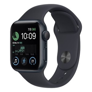 【安心！当社1ヶ月保証付き】【整備済品】Apple Watch SE 第2世代 GPSモデル 40mm MNJT3J/A ミッドナイトアルミニウムケースとミッドナイ