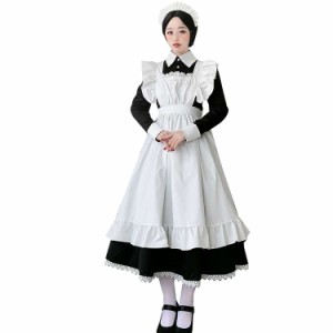 長袖 ロング丈 メイド服 アリス コスプレ衣装