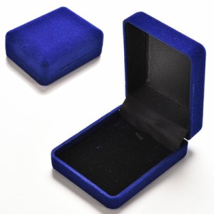 ネックレス ピアス ギフトボックス 1個販売 青色 ブルー 四角 ジュエリーケース 包装 ラッピング用品 ギフトボックス ベルベット 収納 ア