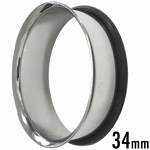 [ 34mm ホール ボディピアス ] シングルフレアアイレット ボディーピアス 34ミリ 34.0mm サージカルステンレス316L メンズ レディース フ