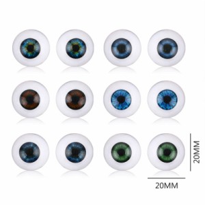 [20mm 22mm 24mm ] ドールアイアクリルパーツ/1ペア 目玉 眼 眼球 ブルー グリーン パープル レッド 人形  ぬいぐるみ ピアス プラスティ