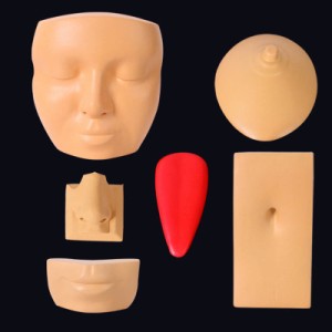 ソフトシリコン製 人体模型モデル パーツ：顔 鼻 口 舌 乳首 臍 1個販売 ディスプレイ リアル 面白い 気持ちいい 柔らかい 膚色 肌色マネ