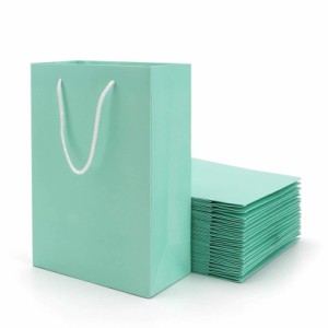 ギフト用手提げペーパーバック 1個販売 紙袋 グリーン 緑色 プレゼント用 アクセサリー用 クッキー 手作り ラッピング用品 プレゼント包