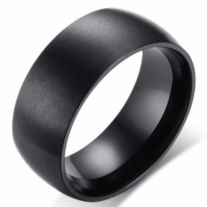 マッドブラックシンプルステンレスリング（ERG023） サイズ/16号/18号 黒色 黒メッキ プレーン 指輪 サージカルステンレス316L メンズ レ