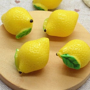レモン アクリルパーツ 1個販売 れもん 檸檬 lemon 果物 フルーツ 食玩 おもしろい ユニーク 面白い アクセサリー ピアス 貼り付け マグ