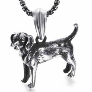 愛犬シリーズ ビーグルステンレスペンダントトップ 1個 メンズ レディース 立体 リアル いぬ イヌ 犬 戌 干支 アニマル 動物 ラブラドー