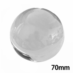 [大きさ 70mm 7cm] クリスタルガラスボール ディスプレイ（クリア/透明） 1個販売 ショーケース イミテーション 飾り 水晶風 球体 雑貨 