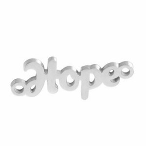 メッセージステンレスパーツ（HOPE）ホープ 希望 英語 アルファベット メッセージ ペンダント トップ ネックレス ボディピアス ピアス ブ