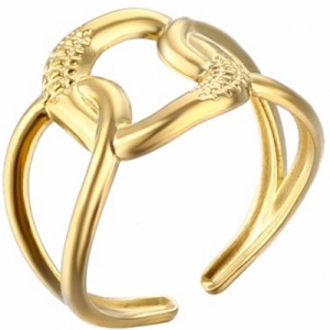 [フリーサイズ ] ゴールドフィンガーステンレスリング 1個販売ファランジリング トゥリング リングサイズ/14号 指輪 ステンレス製 メンズ