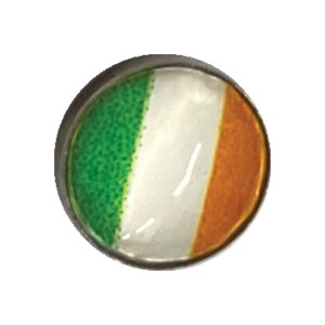 [14G用 ボディピアス用ネジパーツ] アイルランド 国旗ネジ式ディスク ネジキャッチ 14ゲージ用 サージカルステンレス316L フラッグ メン