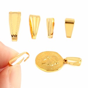 ゴールドロックステンレスバチカンパーツ 1個販売 外れにくい 大きめ 小さめ 固定 プッシュ ペンダントトップの部品 ネックレス金具 DIY