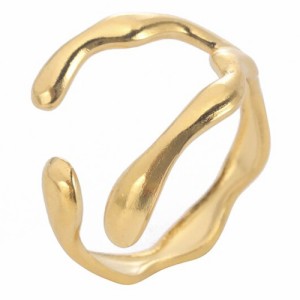 [フリーサイズ ] ゴールドフィンガーステンレスリング 1個販売ファランジリング トゥリング リングサイズ/14号 指輪 ステンレス製 メンズ