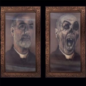 [3D ゴースト フォトフレーム 動く肖像画] 神父 ゾンビ 変化 ウォールデコレーション ハロウィン お化け 幽霊 ゴースト 不気味 怖い 肝試