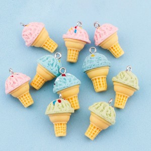 アイスクリーム アクリルパーツ/1個販売 クラフトパーツ 面白い プラスティック 食品サンプル 部品 ハンドメイド 3D 立体 ピアス イヤリ