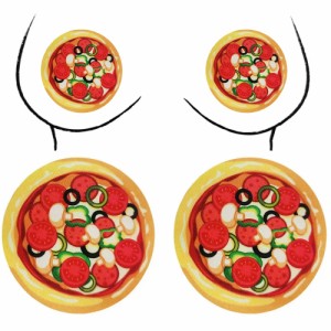ピザ ニップルステッカー 1ペア イタリアン イタリア料理 フード 食べ物 フードコート イベント 乳首シール 貼る 下着 ブラジャー ランジ