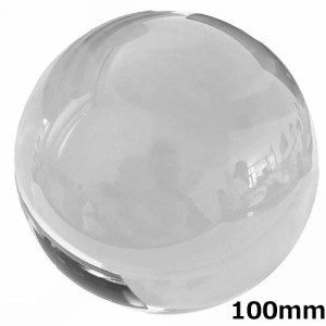 [大きさ 100mm 10cm] クリスタルガラスボール ディスプレイ（クリア/透明） 1個販売 ショーケース イミテーション 飾り 水晶風 球体 雑貨