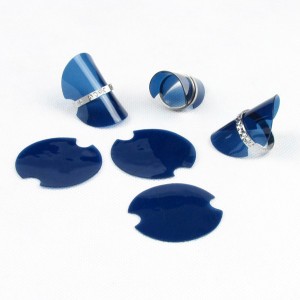 ソフトリングスタンド ブルー 1個 青色 指輪 ディスプレイ アクリル シリコン 樹脂 やわらかい 激安 店舗用にも 透明 撮影用 指輪たて リ