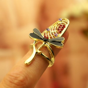 カゲロウネイルリング チップリング ネイル 指先の指輪 爪の指輪 ネイルリング 蜻蛉 とんぼ トンボ ファランジリング ミディリング 関節