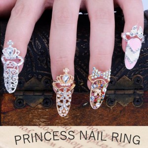 プリンセスネイルリング/1個販売 チップリング ネイル 指先の指輪 爪の指輪 ネイルリング ファランジリング 指先の指輪 ファランジリング
