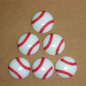 ベースボールアクリルパーツ 1個販売 野球ボール おもしろ ユニーク 面白い 個性的 ピアス パーツ プラスティック イヤリング 貼り付け 
