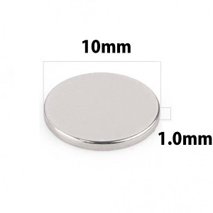 マグネットパーツ（10mmx1mm） 1個販売 磁石 ピアス イヤリング マグネット DIY用 マグネットピアス メンズ レディース キャッチ 貼る 磁