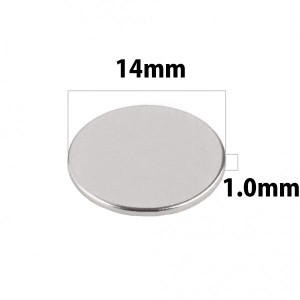 マグネットパーツ（14mmx1mm） 1個販売 磁石 ピアス イヤリング マグネット DIY用 マグネットピアス メンズ レディース キャッチ 貼る 磁