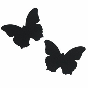黒蝶ニップルステッカー/1ペア販売 バタフライ 蝶々 チョウチョウ 乳首 シール 貼るだけ 下着 ブラ ランジェリーアクセサリー レディース