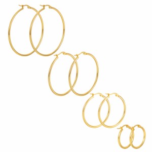 シンプルな金色のゴールドフープピアス 1個販売  細い スリム 18G 18ゲージ 耳 軟骨 リングピアス サージカルステンレス メンズ レディー