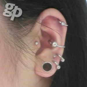 かるろすさんの耳ピアス★ダブルフレア・アイレット/12.7mm（GG）（M）