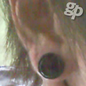 ≠RK.≠さんの耳のボディピアス画像★ブラックフレッシュトンネル/14.0mm（GG）（M）