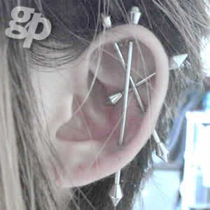 エロゲ廃人さんの耳のボディピアス写真★マルチダイヤニップルピアス（GG）（M）