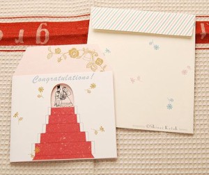 Shinzi Katoh シンジカトウ 【カードbell happy wedding】(グリーティング メッセージ 手紙 結婚式 かわいい 寄せ書き お祝い 馬車 靴 慶