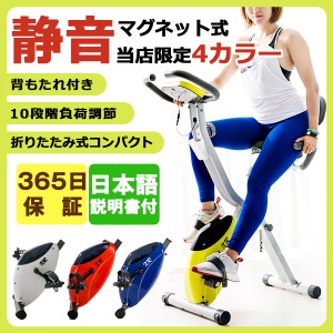 エアロバイク ダイエット 室内運動 送料無料 XR-bike 静音 フィットネスバイク 折りたたみ 背もたれ付き マグネット式エアロバイク ダイ