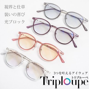 トリプルーペ triploupe (全国一律送料無料) ルーペ サングラス 眼鏡 メガネ 拡大 紫外線 近赤外線 ブルーライト おしゃれ 軽量 敬老の日