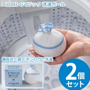 エコロンGマジック 2個セット (送料無料) 洗たくボール 洗濯ボール 備長炭 エコ 節水 洗濯槽 洗浄 キレイ