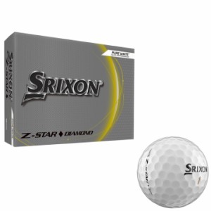 【送料無料】2023 スリクソン Z-STAR ◆ (ダイヤモンド) ホワイト ゴルフボール 1ダース(12球入り) US仕様 SRIXON DIAMOND【メール便不可