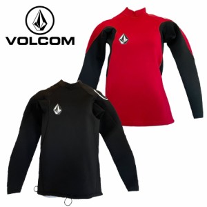 VOLCOM ボルコム 2MM JACKET UPF 50 LONG SLEEVE RASHGUARD JACKET BLACK RED ラッシュガード メンズ サーフィン タッパー 長袖 ラッシュ